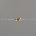 Gold Medium Balls Silver Cable Chain Bracelet
