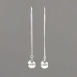 U Threader Earrings in Sterling from front